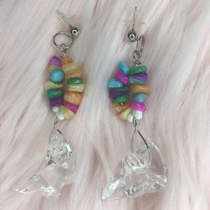Super Fun Rainbow Festival Ice Earrings Halloween